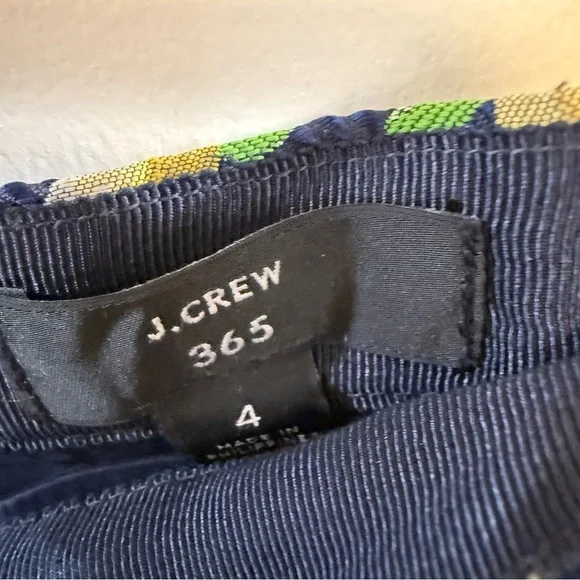 J.CREW 365 | Lemon printed Navy Fluted Trumpet
Skirt - Picture 5 of 9